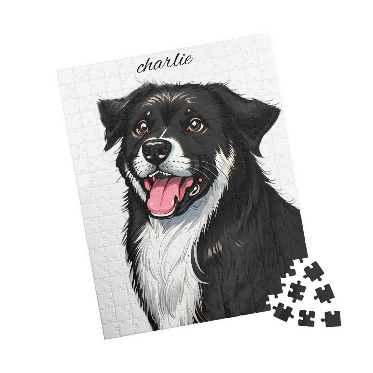 Custom Pet Portrait Puzzle - Personalized Dog Jigsaw (110, 252, 520, 1014-piece)