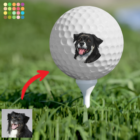 Personalized Dog Lover Golf Balls - 6-Pack with Pet Portraits