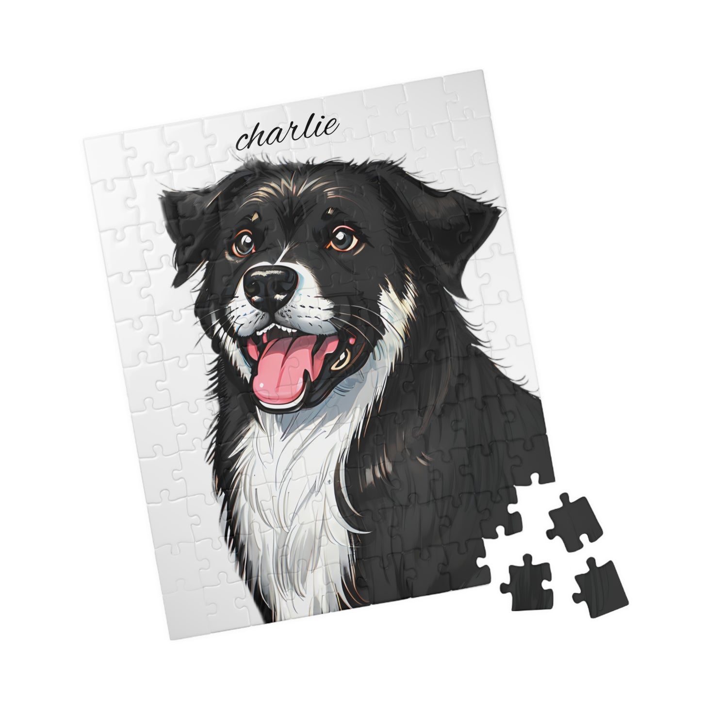 Custom Pet Portrait Puzzle - Personalized Dog Jigsaw (110, 252, 520, 1014-piece)