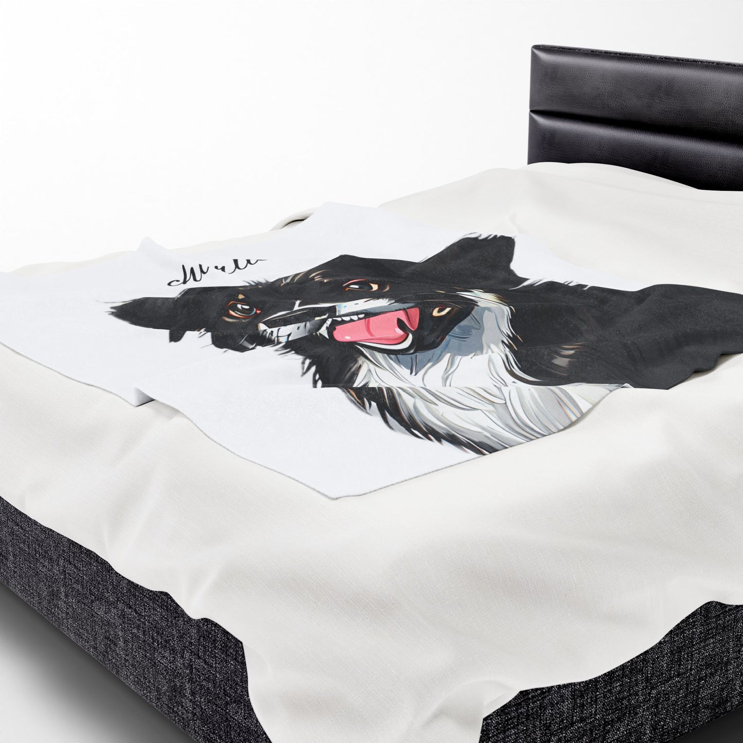 Personalized Velveteen Plush Blanket with Custom Pet Portrait - Cozy, Soft Pet Throw for Dog Lovers