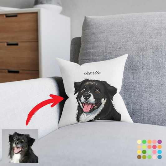 Pet-Owner Square Pillow - Evcil Hayvanlara Özel Yastık